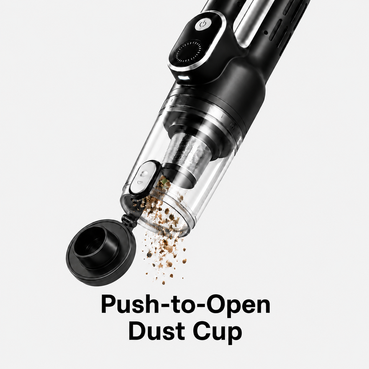 Luminoire easy-open dust cup