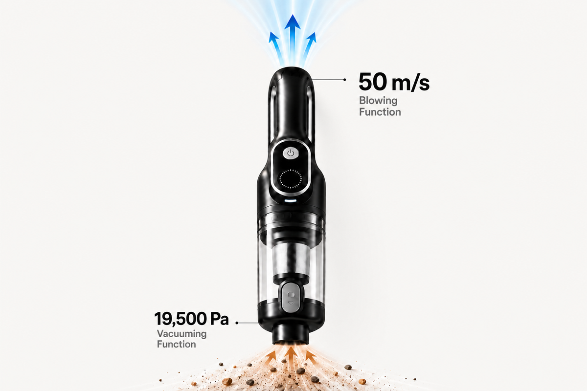 Luminoire suction and air power