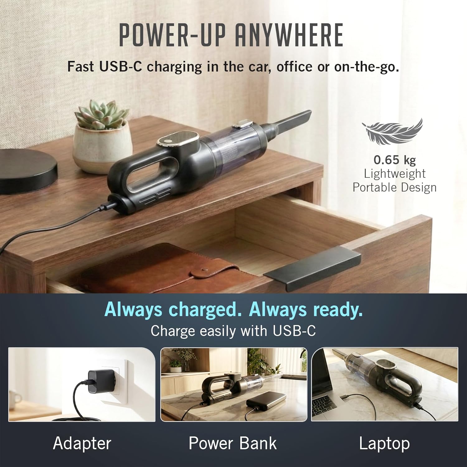 Luminoire AutoCare storage and charging