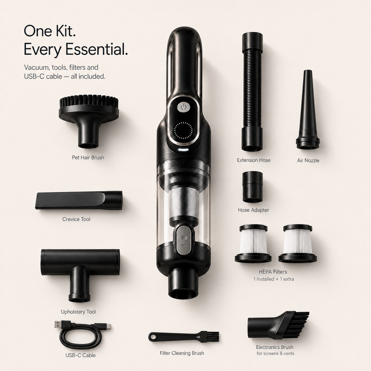 Luminoire AutoCare Vacuum & Air Duster