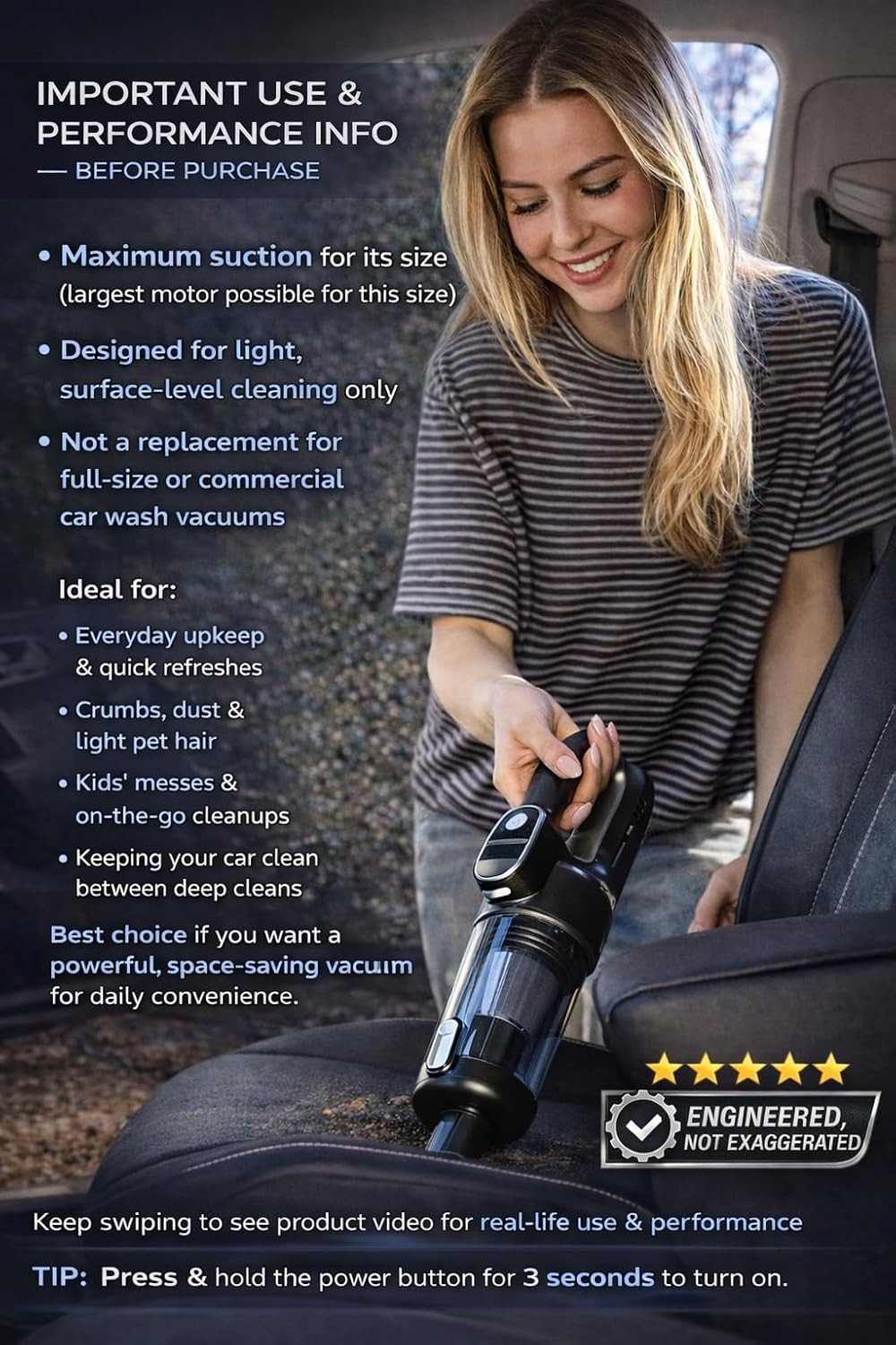 Luminoire Cordless Handheld Vacuum