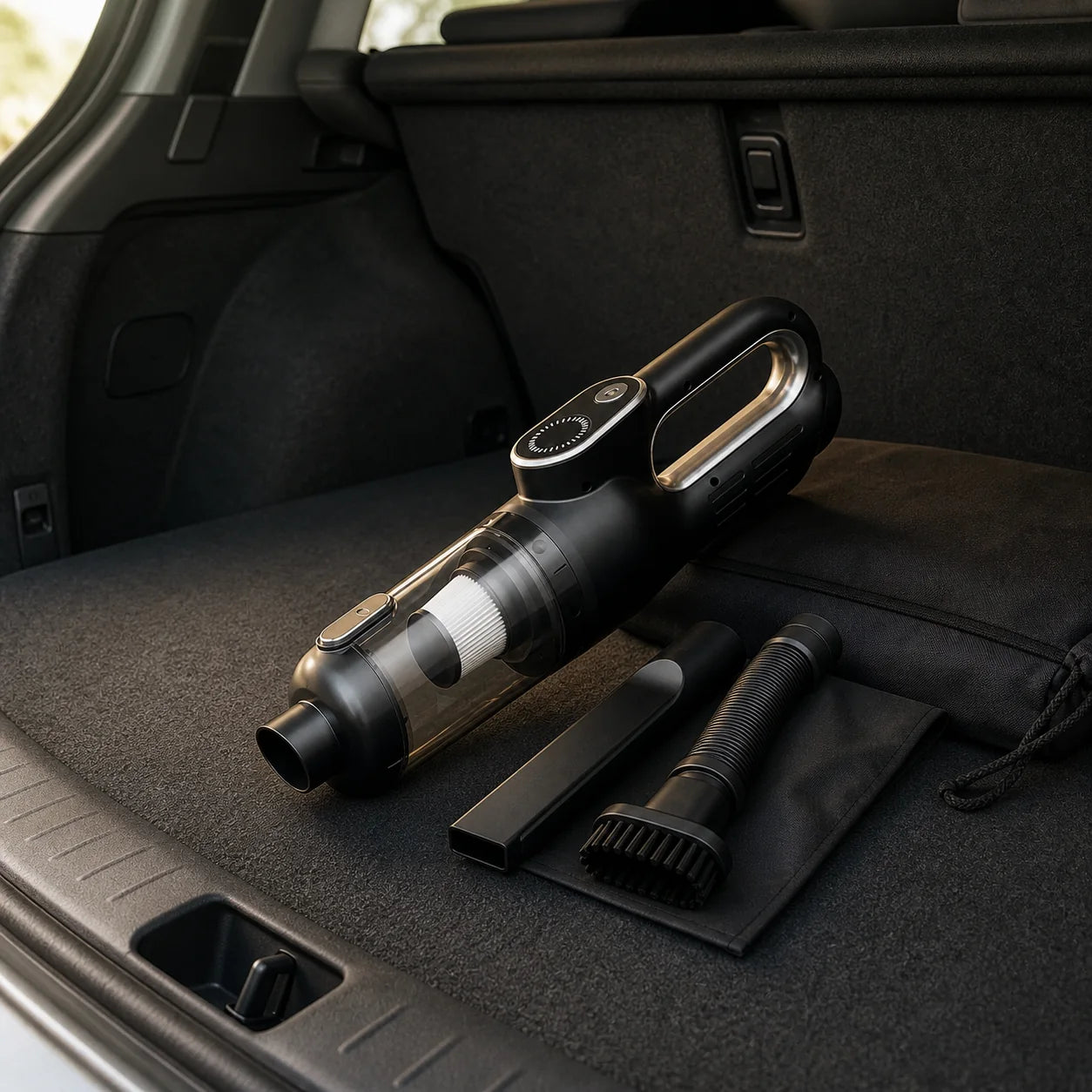 Luminoire cleaning a vehicle interior