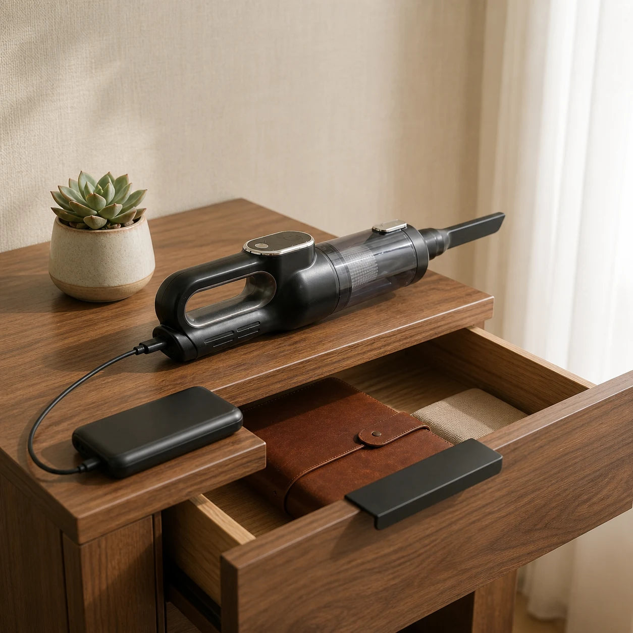 Luminoire AutoCare vacuum charging over USB-C