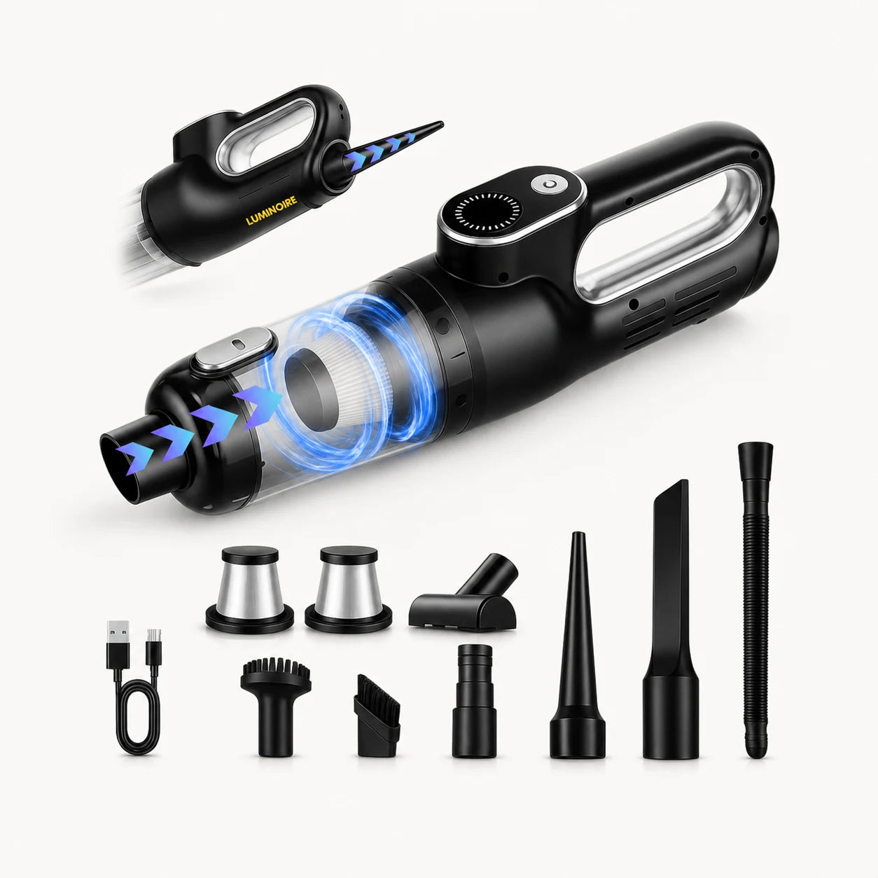 Luminoire AutoCare vacuum and complete attachment kit